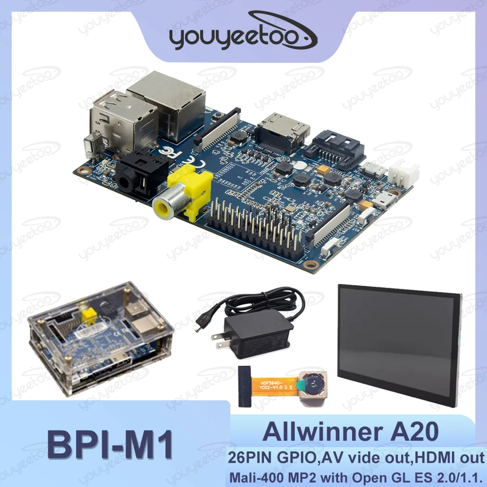 Banana Pi BPI-M1 كمبيوتر أحادي الطاقة منخفض الطاقة Allwinner A20 ثنائي النواة 1.0 جيجا هرتز وحدة المعالجة المركزية 1 جيجا بايت DDR3 أندرويد، لوبونتو، أوبونتو، نظام التشغيل ديبيان #1