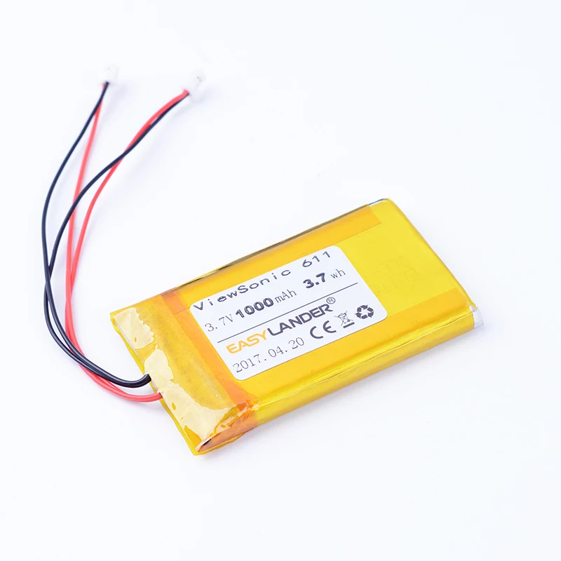 استبدال 3.7 فولت 1000 مللي أمبير بطارية ليثيوم أيون ليثيوم بوليمر قابلة للشحن لفيوسونيك 611 جيب 360 301 MP5 DVD GPS الكتاب الإلكتروني