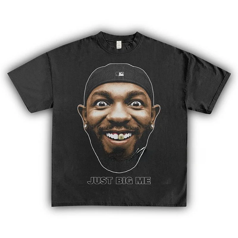 

Футболка Homage Tees Kendri Lamar в американском ретро-стиле хип-хоп, уличная, из плотного хлопка, с коротким рукавом, молодежная, летняя, модная