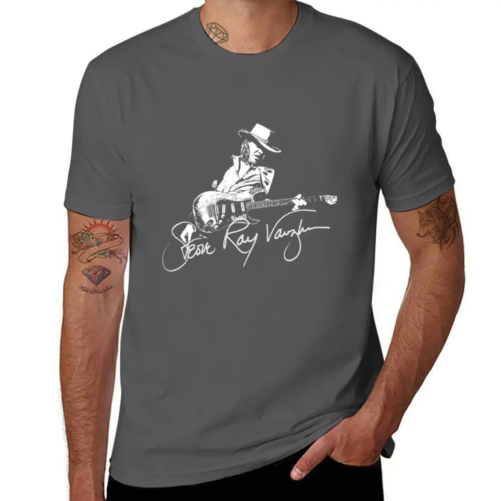

one back ray guitar Stevie hand vaughan T-Shirt Moisture Wicking Athletic T-Shirt