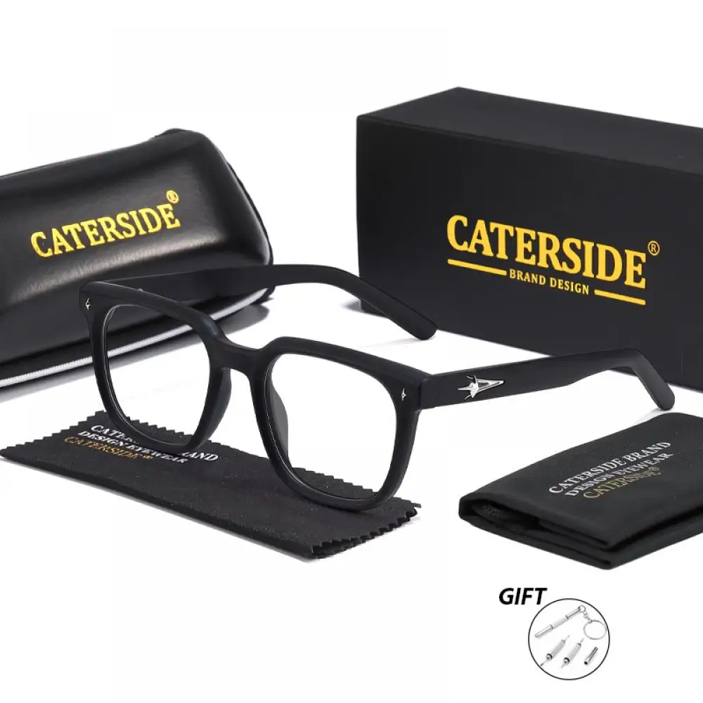 CATERSIDE Mode Herren Optische Gläser Quadratisch Tr-90 Rahmen Benutzerdefinierte Brillen Einfache Frauen Täglich Lesen Hause Gläser – Detail 4