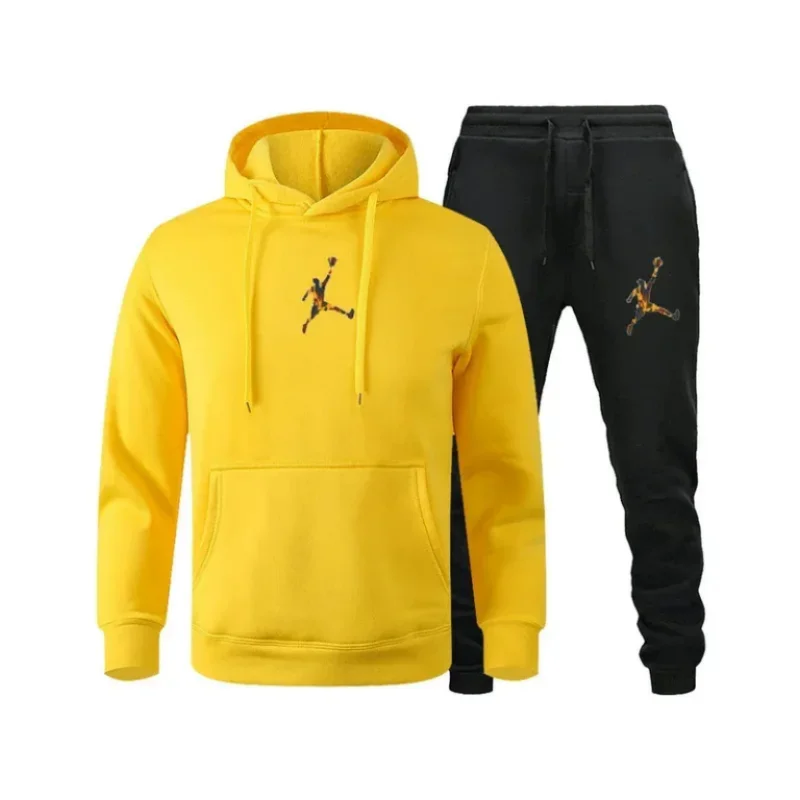 Premium Men's 2D Printed Hoodie Set