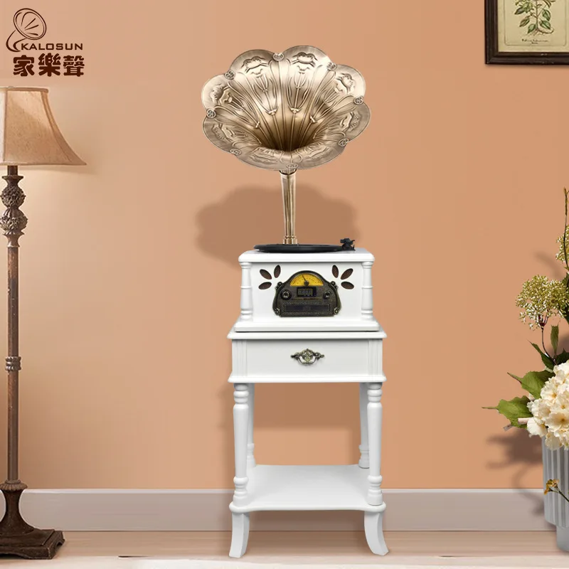 

Винтажный радиоприемник с граммофонным динамиком, Bluetooth-динамик из цельного дерева, сабвуфер.