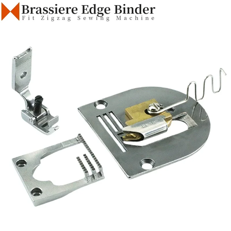 Brassiere Edge Binder For JUKI LZ-2280, LZ-2284, LZ-2290A, Singer 457 Industrial Zigzag Sewing Machine 5.2mm 6.4mm 8mm