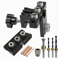 Universal Jig Dowel Cam Jig 3 In 1 Dowelling Jig Master Kit Wood Hole Drilling Guide Woodworking Position for DIY Wood Working