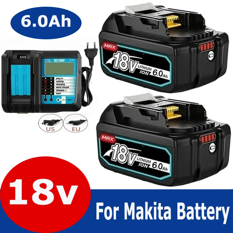 

The 6.0Ah BL1860 that replaces Makita 18V lithium ion battery is compatible with Makita 18V BL1850 1840 1830 cordless power tool