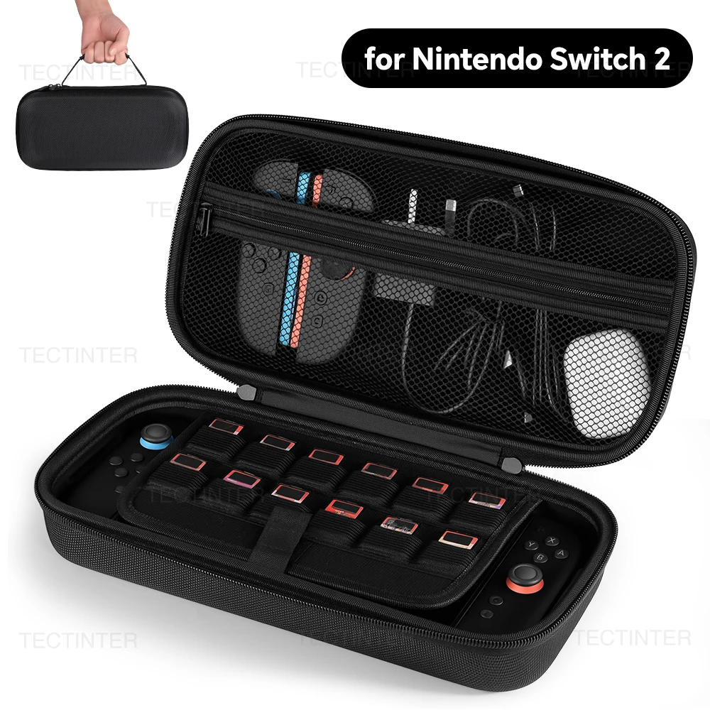 Tragbare Traval-Tragetasche für die Nintendo Switch 2-Konsole, große Aufbewahrung, schützende EVA-Harttaschenschale für Switch 2-Zubehör