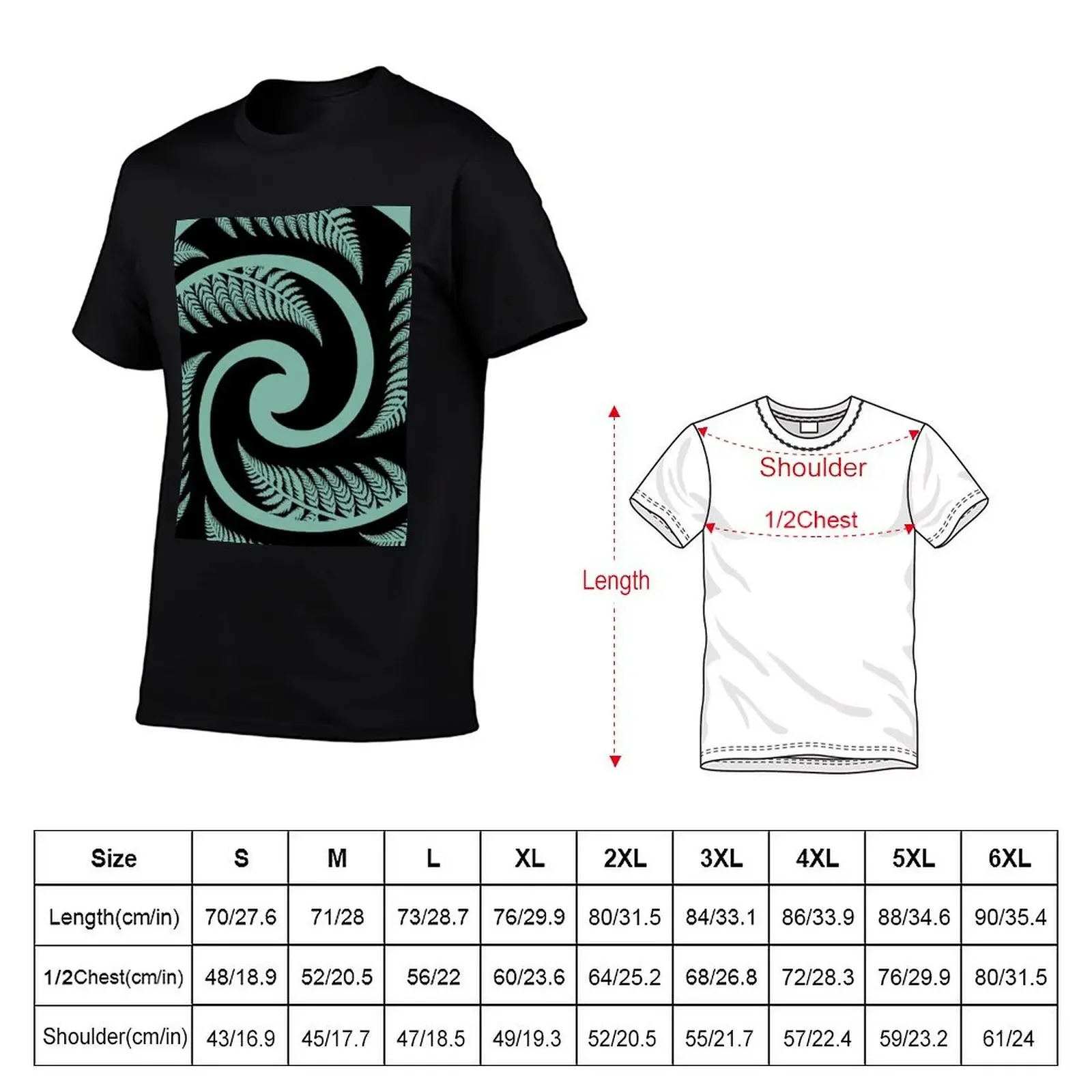 New Zealand Silver Fern in a KORU T-Shirt shirts graphic tees graphics fitted t shirts for men