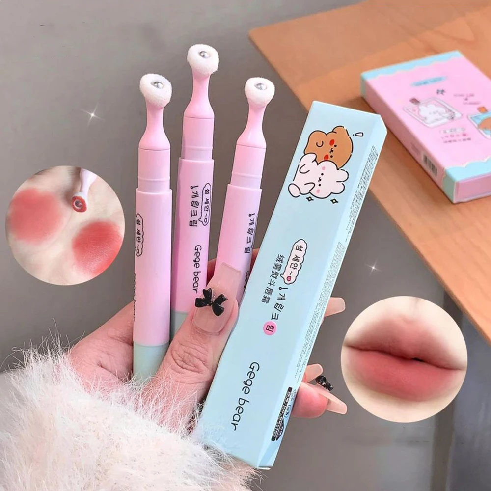 

Soft Mist Silky Texture Blend Nature Lip Makeup Lipstick Brush Head Lip Gloss Moisturizing Long-lasting Color Lipstick Cosmetics