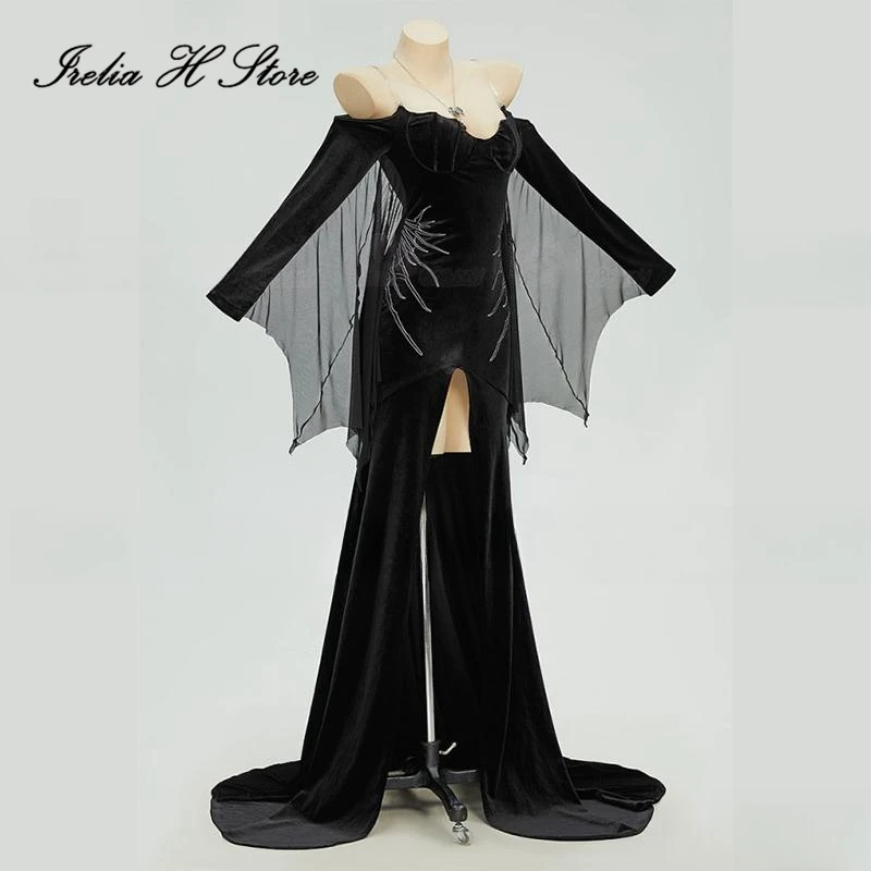 Irelia H Store Anime Dark Gothic Bat Dress Cosplay Costume Sexy Lingeries Dress private photo shoots Female