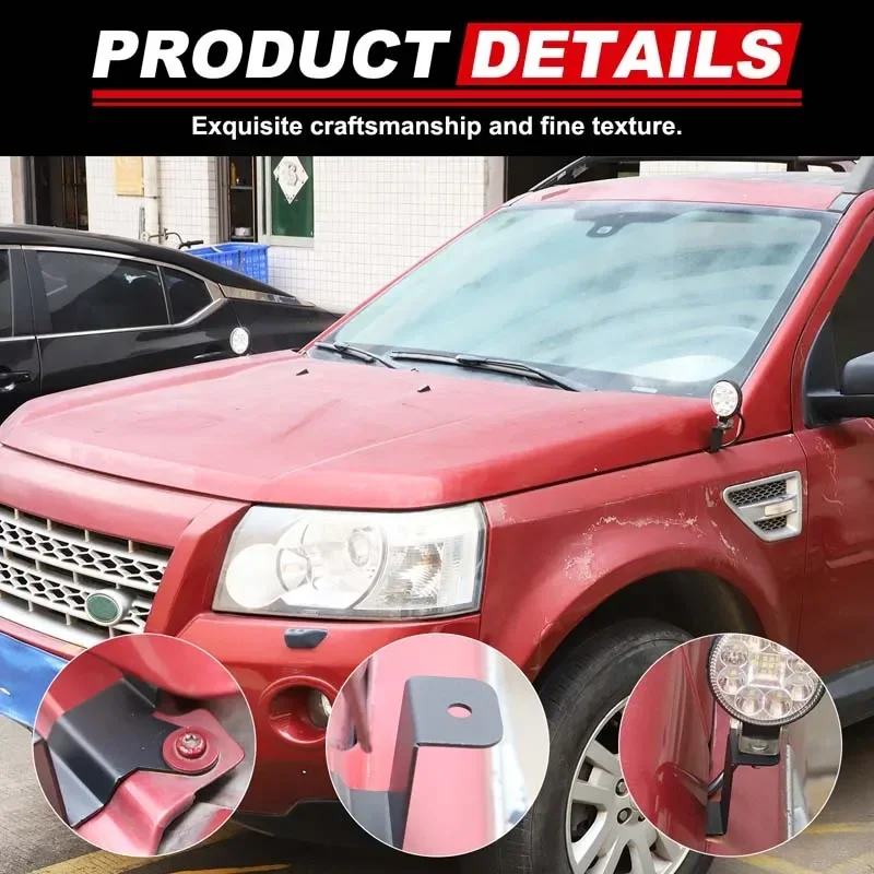 For Land Rover Freelander 2 2007-2015 Carbon Steel Hood Car Light Bracket Lamp Holder Trim Auto Accessories