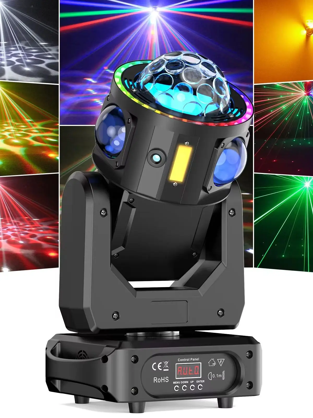 120W RGBW LED ruchoma głowa sceniczna DMX512 z efektem wiązki aktywowanym dźwiękiem do DJ, dyskotek i pokazów — 2