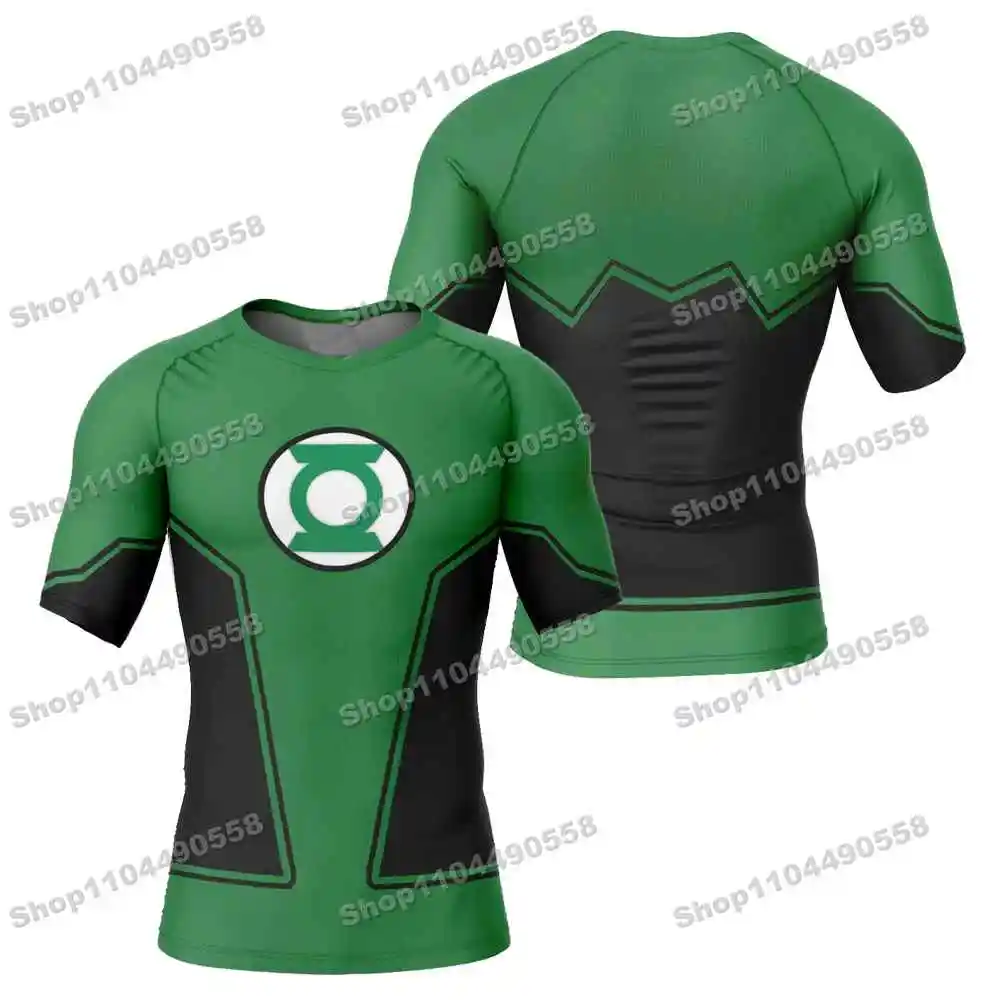 14th Newly Cartoon Anime Rash Guards Surfing Beach T-Shirts Swimwear Diving Gym Short sleeves MMA BJJ Men Jiu Jitsu Fitness Sets image 5