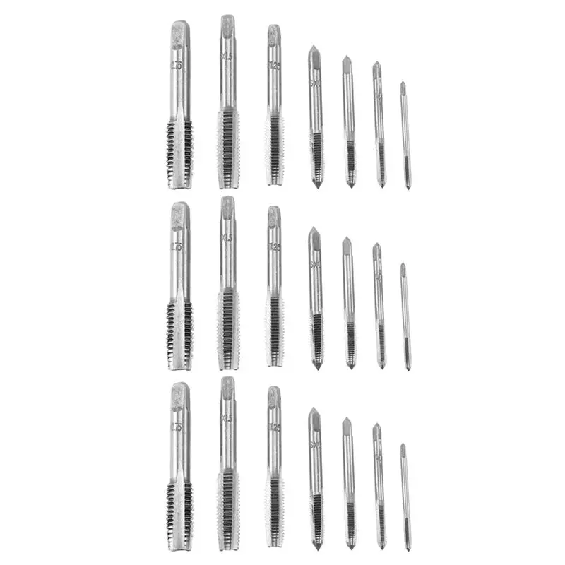 

VEHO-21Pcs M3 To Metal Hand Screw Machine Metric Taper Plug Tap Drill Bit Kit Silver