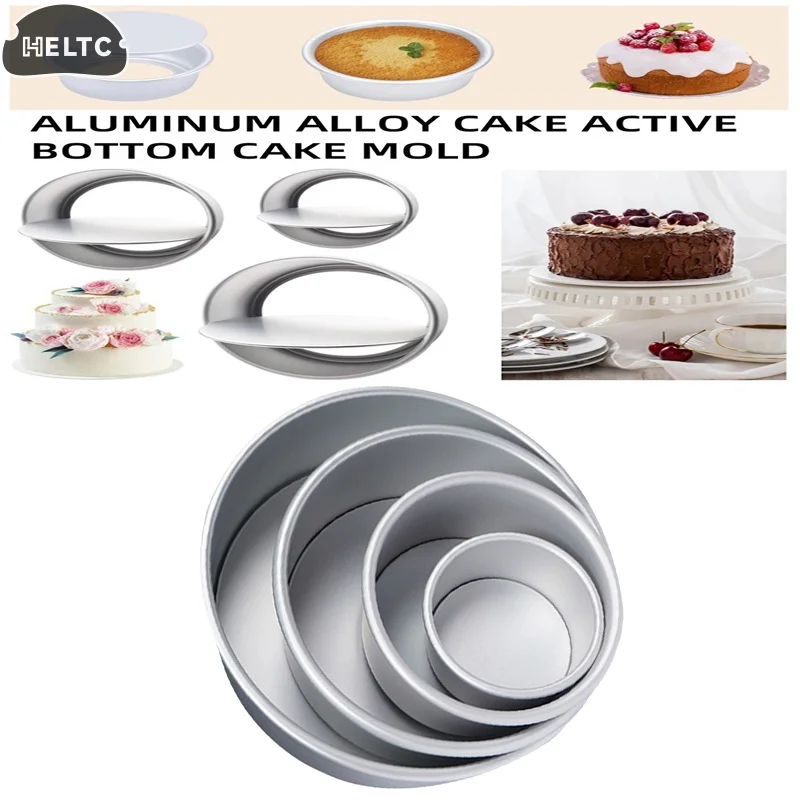 

Серебряная форма для торта из алюминиевого сплава, круглая форма для пудинга, форма для чизкейка, форма для выпечки торта со съемным дном, форма для торта, кухонный инструмент