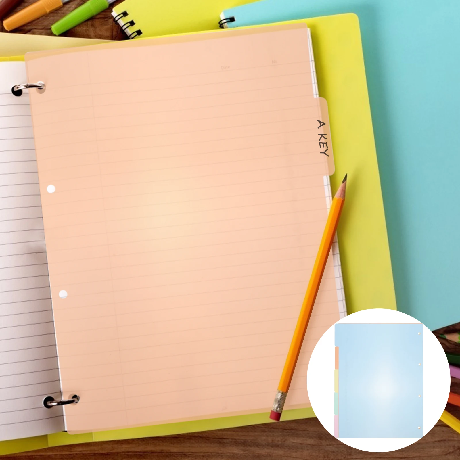 

10pcs A4 4 Hole Index Paper Tabs Binder Dividers Labels Smooth Surface Long Lasting Notebook Stationery Gifts