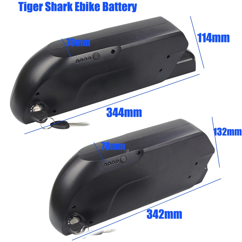 AliExpress TRILUPO Reention tiger shark down tube Ebike battery with Charger 36V 15Ah 20Ah 48V 13Ah 17.5Ah 52V 14Ah Li-ion Rechargeable Battery