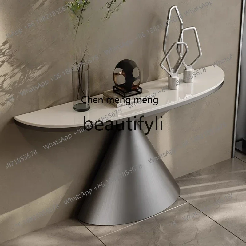 

D178 Italian simple luxury jade spar entrance cabinet Modern Nordic simplicity, entrance table