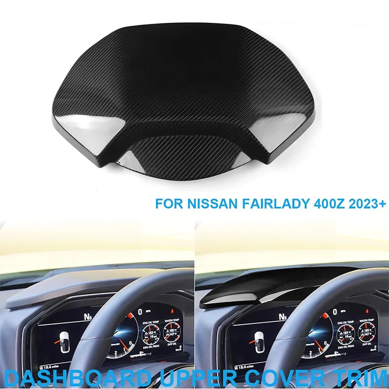 

Настоящее углеродное волокно, наклейка на тип для Nissan Fairlady 400Z 2023+, тюнинг салона автомобиля, чехол на приборную панель, аксессуары