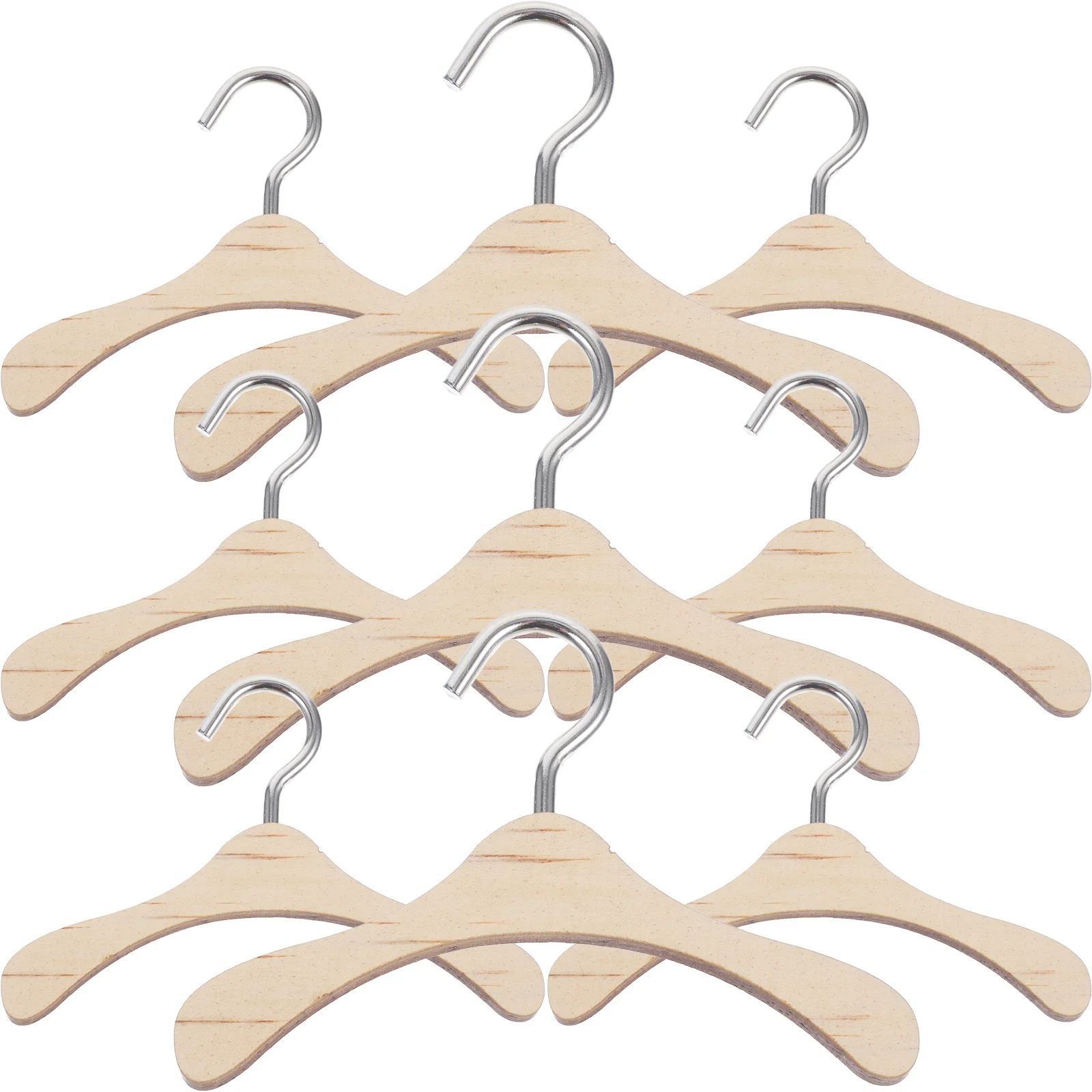 

10 Pcs Furniture Bridesmaid Clothes Hanging Rack Dress Hangers Bamboo Wooden