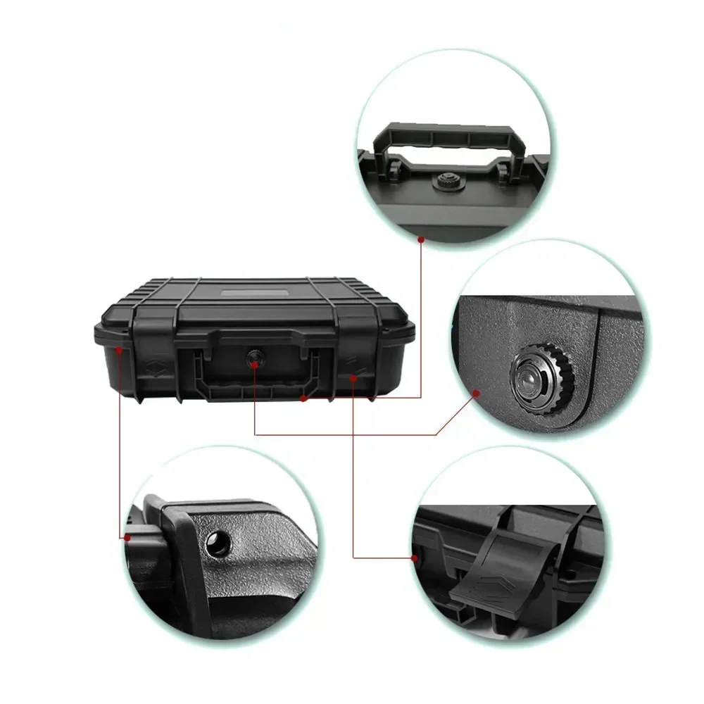 ABS Waterproof Hard Tool Case - Pre-Cut Sponge Safety Protector Organizer for Hardware Tools Storage