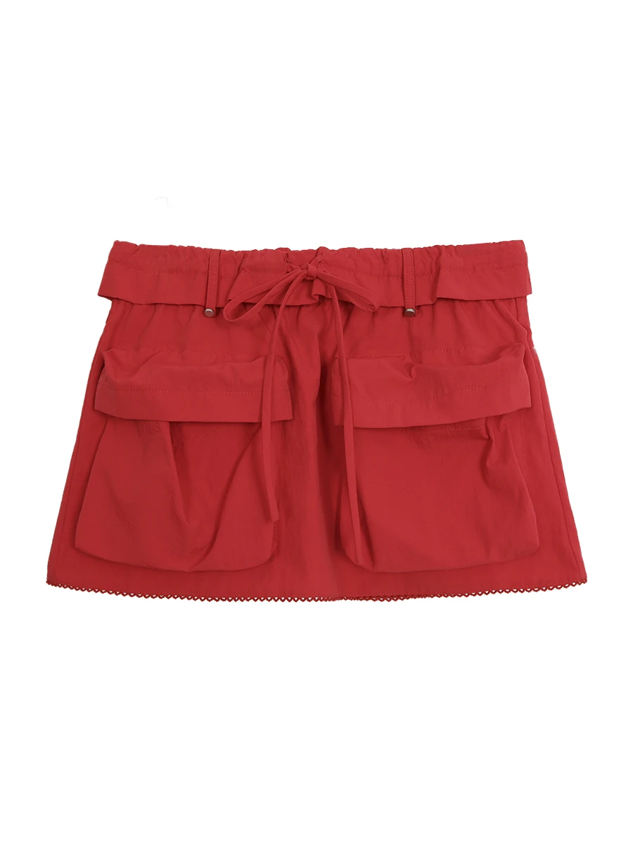 レッド A ライン ミニスカート レディース 初秋の新スタイル超人気ボディコンスカート ハイウエストスカート パンツ ショートスカート