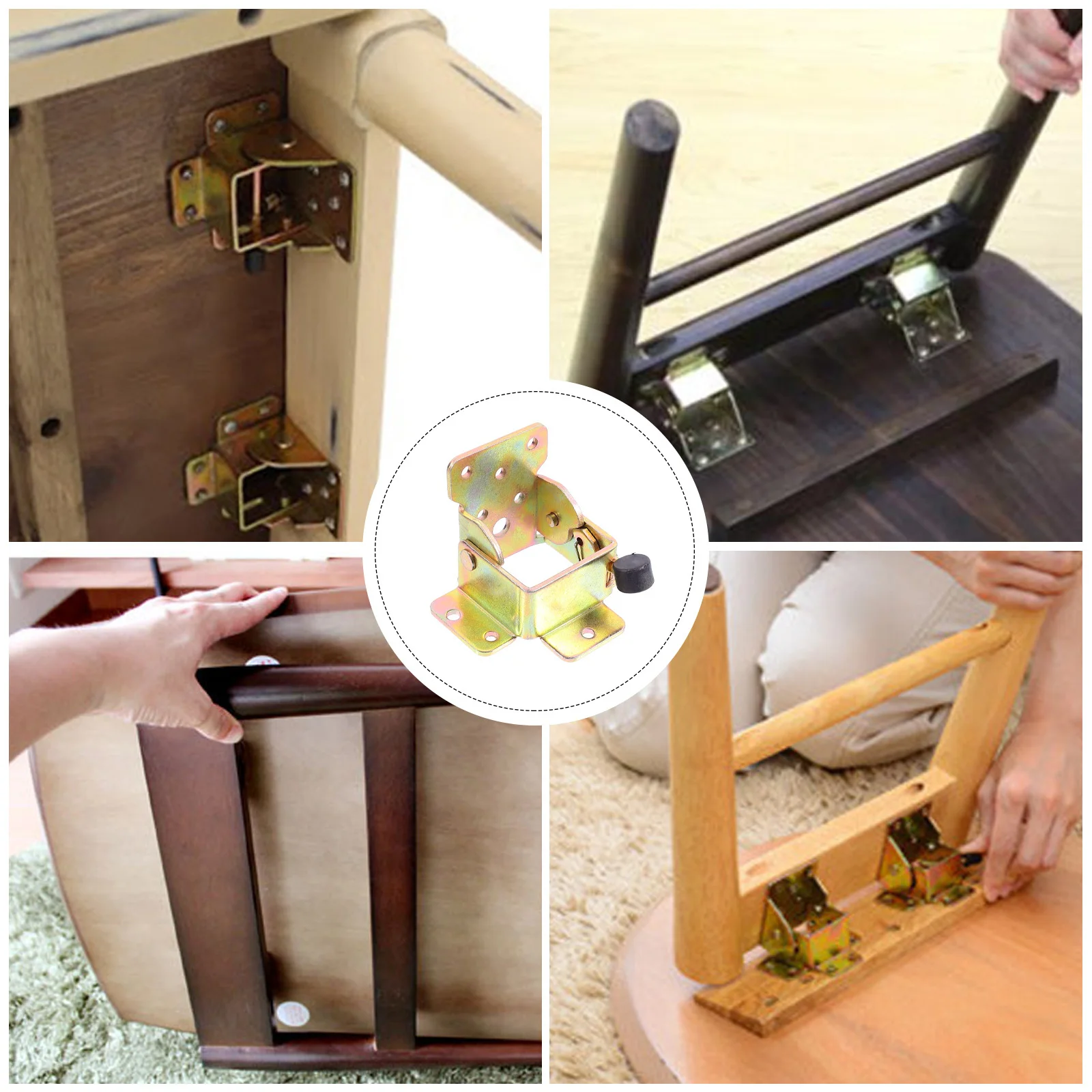 

4pcs Folding Table Leg Hinges Iron Self-Locking Support Hinges For Chair Coffee Table Furniture Durable Compact Foldable