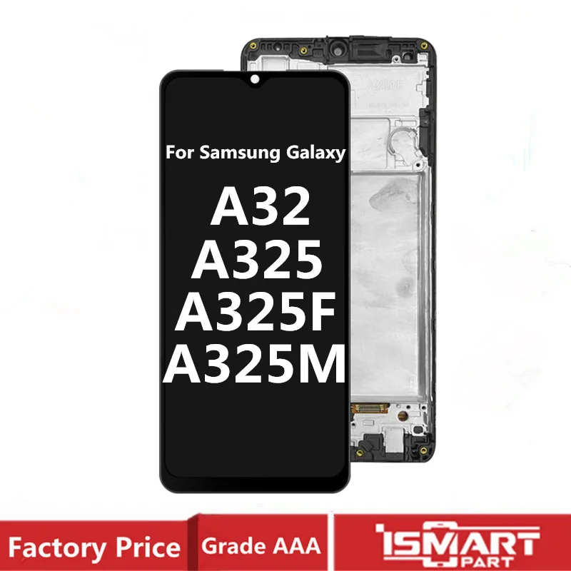 AMOLED For Samsung Galaxy A32 SM-A325F LCD Display Touch Digitizer Assembly with Frame Screen Repair A325F/DS