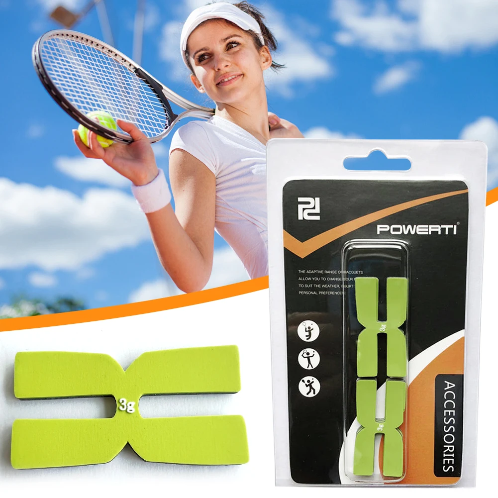 6Pcs 3g Tennis Racquet Tapes Silicone Badminton Racquet Weighted Tapes H-Shaped Tennis Badminton Racket Weight Balance Strips