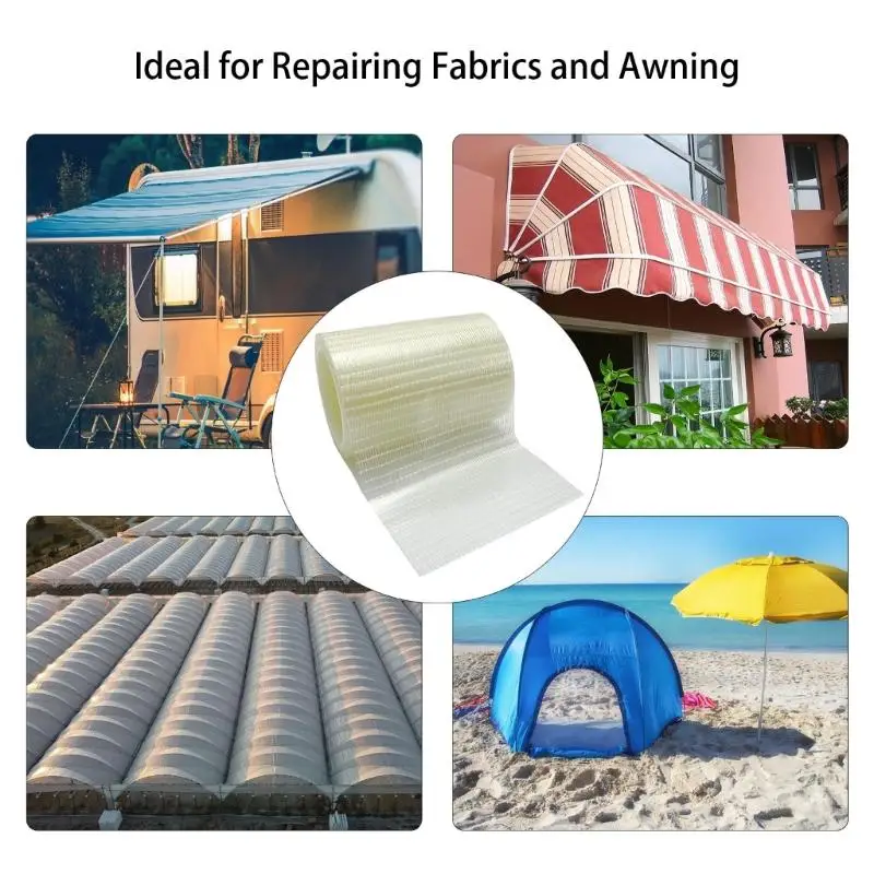 

652F Sunshade Tent Canopy Patches Camping Tent Repair Tape Adhesive Shed Tape Waterproofs Canvas Repair Tape Enduring