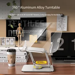 Laptop Stand Multifunction Acrylic Read Book Holder Foldable Tablet Stand For MacBook Air Notebook Stand Aluminum Laptop Support