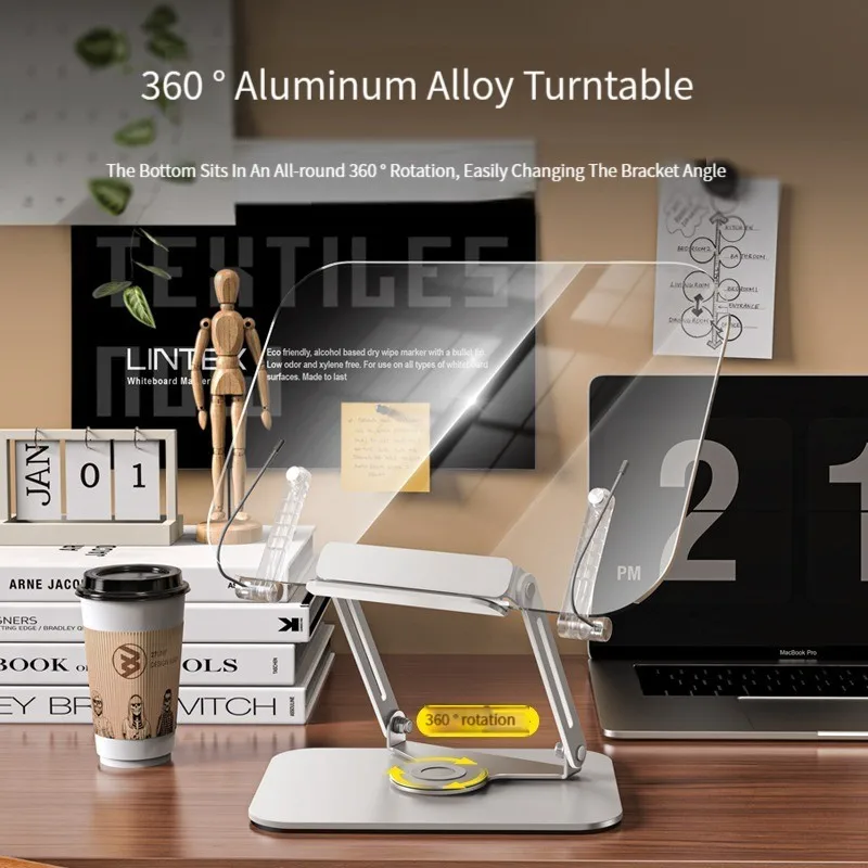 Laptop Stand Multifunction Acrylic Read Book Holder Foldable Tablet Stand For MacBook Air Notebook Stand Aluminum Laptop Support