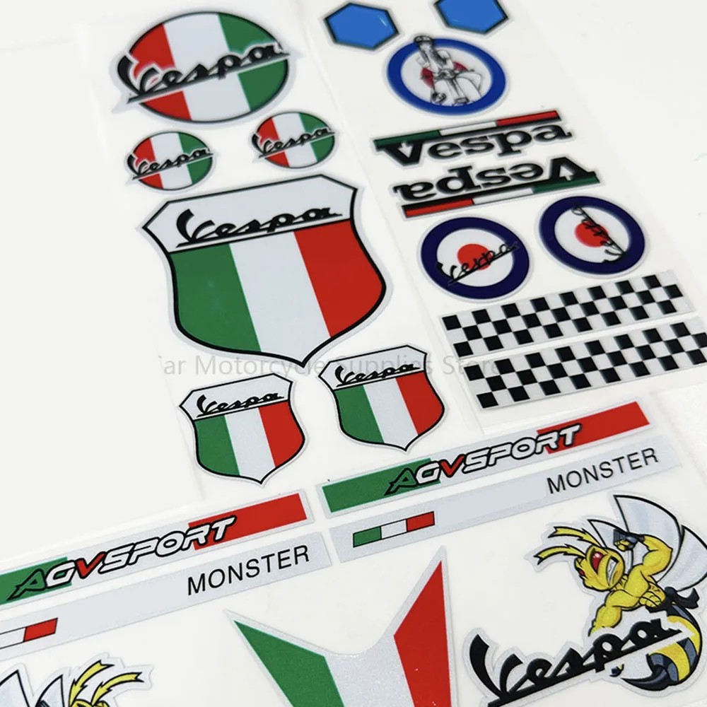 Reflective Bee Motorcycle Sticker for Helmet Fuel Tank Body Rear Suitable for Vespa Decoration - view 3