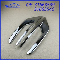31663539 31663540 Front Bumper Fog Lamp Cover Grille Chromium plated bright strip For Volvo XC90 2020 2021 2022 Car Accessories