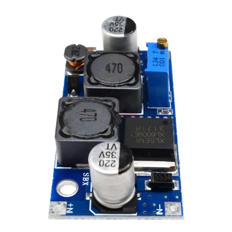 2Pcs Adjustable DC-DC Buck Boost Converter Automatic Wide Voltage Regulator XL6009 Voltage Module