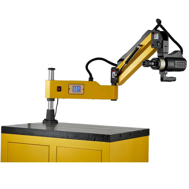 CE CNC M3-M16 Electric Tapping Machine With English Touch Screen& Chucks Flexible Arm Automatic Threading Drilling Tool