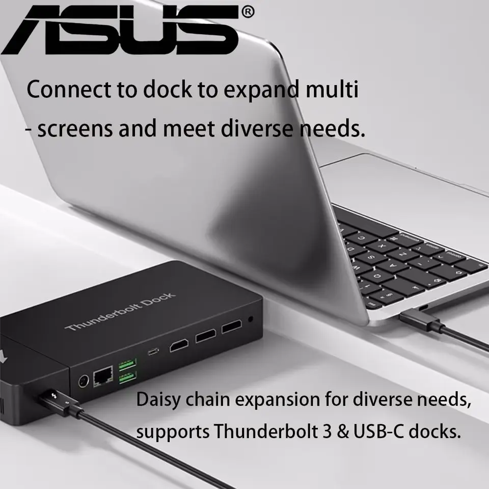 كابل شحن سريع ASUS PD240W Thunderbolt 5 USB Type C بنقل بيانات 80Gbps وفيديو 16K/8K لهواتف iPhone 16 و17 وحواسيب Macbook Pro - 6