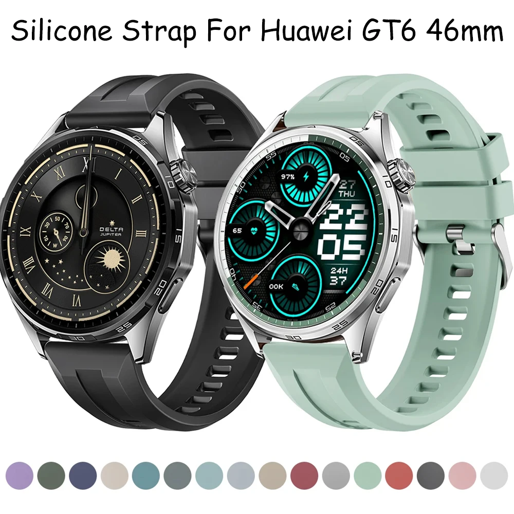 22 mm Silikonband für Huawei Watch GT6 46 mm elastisches Sportarmband für Huawei Band GT6 46 mm Armband Ersatzzubehör 2025