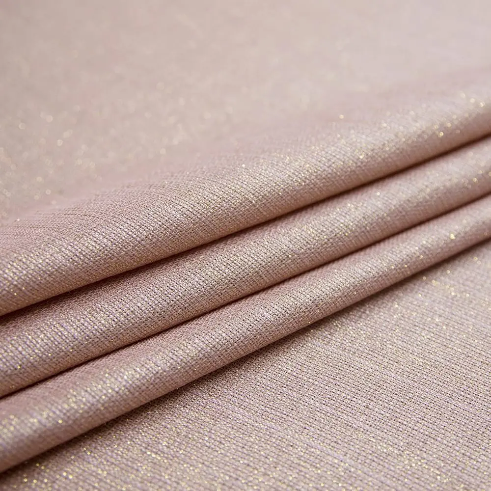 84 ستائر شبه شفافة باللون الذهبي الوردي مع جروميت، 52 × 84 لغرفة المعيشة وغرفة نوم الفتيات، ديكور متألق ولامع