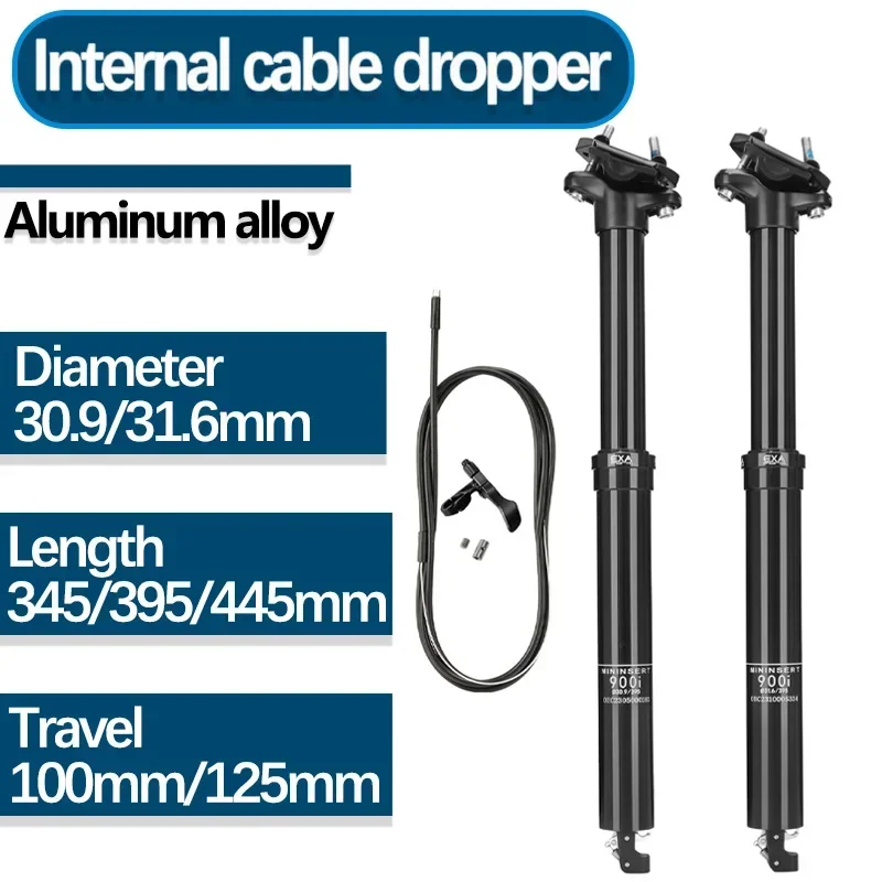 ks exa 900i Dropper Seatpost Mtb 31.6/30.9mm Dropper Post Mountain Bike Internal Cable Routing Travel 100mm/125mm