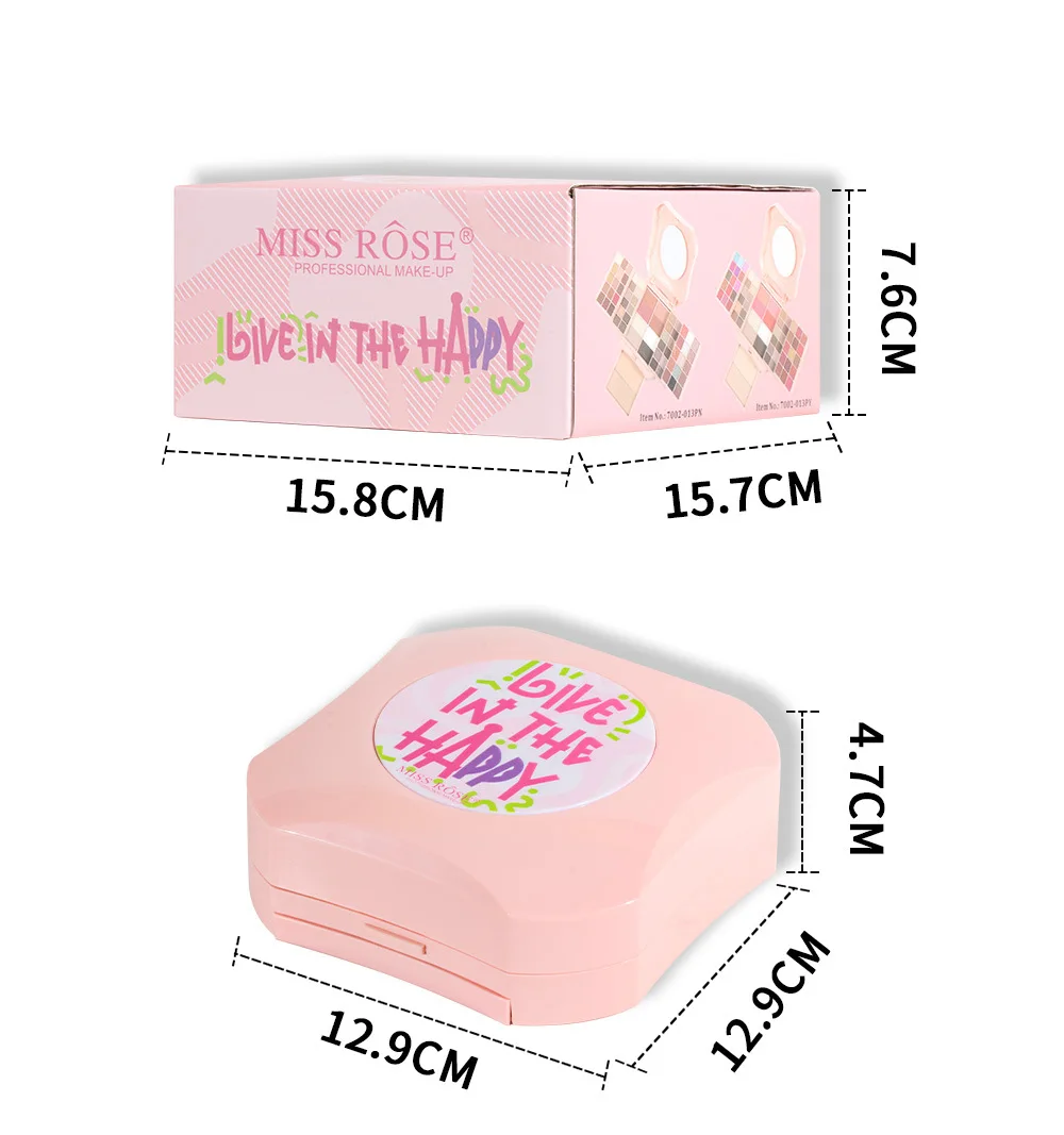 MISS ROSE Pro-Kit Complet de Maquillage Tout-en-un pour Femme, Ensembles Cadeaux, Ombre à Paupières, Eyeblogugger, Lipgloss, Eyeliner, Blush, Palette Brosse