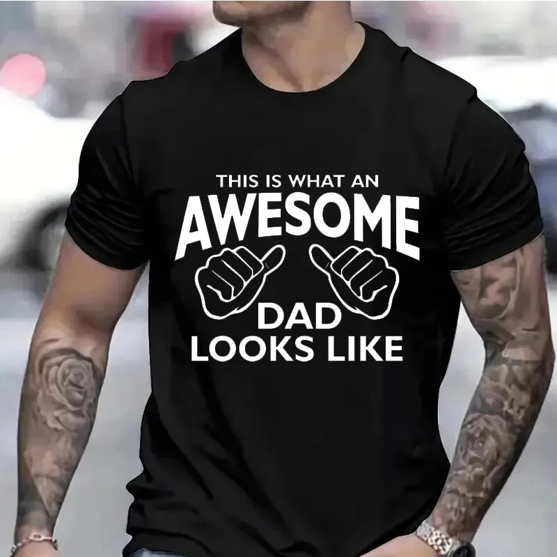 

Men's Clothing AWESOME DAD This Is What An Dad Looks Like MENS T-shirt Shirt Tshirt Funny Dad T-shirts Daddy Tee Tops Clothes