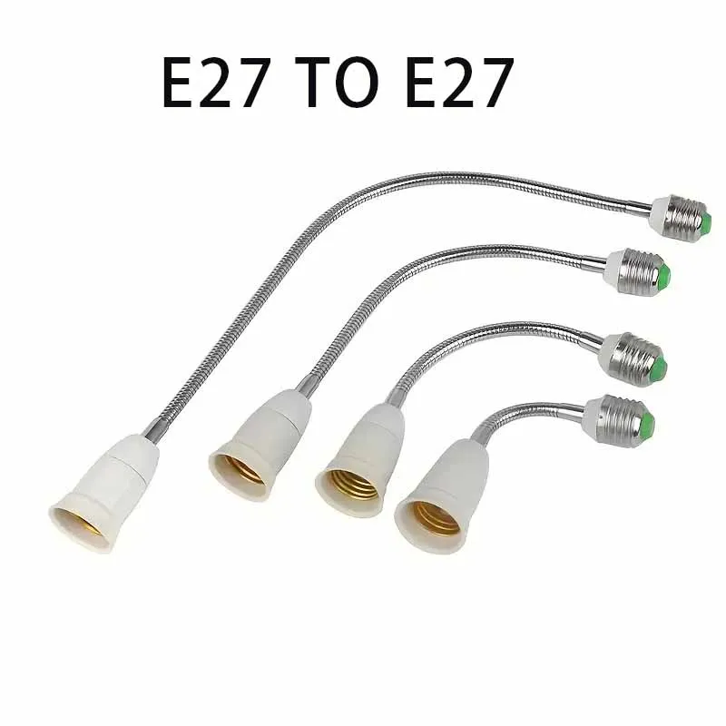 1pc E27 To E27 Light Socket Extender Screw Lengthened To Extend The Lamp Holder Convert Hose Extension Converter Lamp Base