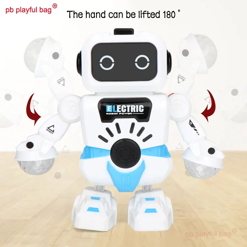 PB Playful Bag Electronic pet intelligent dancing robot model Music lighting Children\'s toys Interactive Christmas gifts VG44