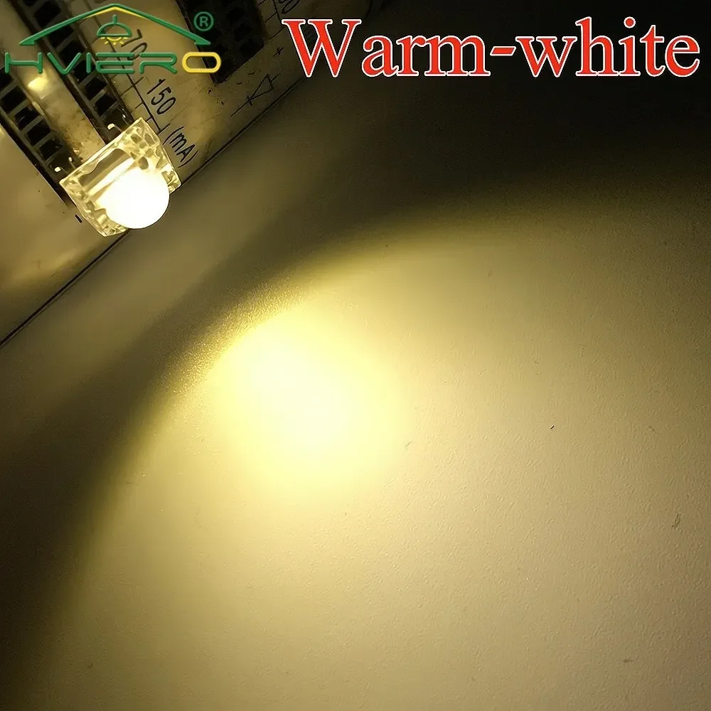 100Pcs Min F5 5mm Diode Led Bulb Dome Flux Water Clear Piranha Lamp Bead DIY Emitting holiday Party Halloween Decorations Light