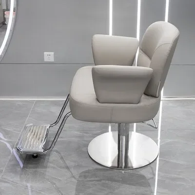LMM  stainless steel barber chair, special lift and haircut chair for hair salon, reclining perm and dyeing seat