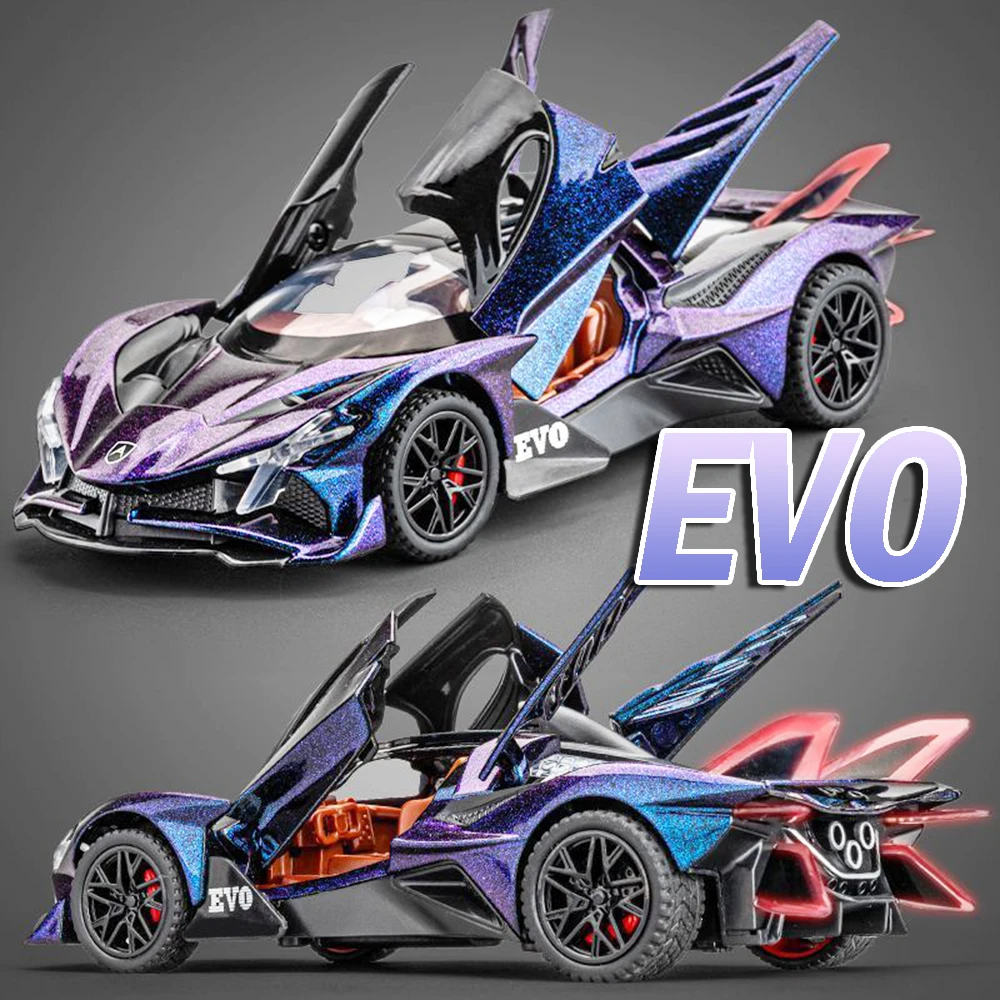 مقياس 1:32 أبولو إيفو سيان لعبة نموذج السيارات الخارقة سبيكة دييكاست الصوت ضوء الأبواب مفتوحة التراجع زخرفة نماذج سيارات رياضية صغيرة