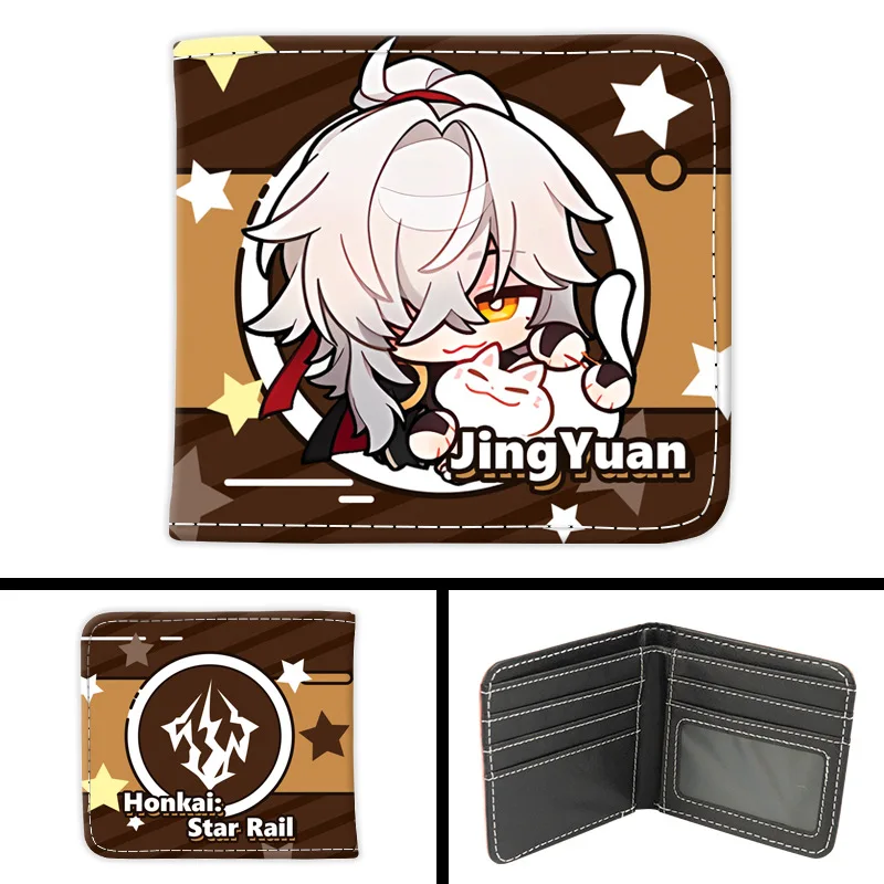 Anime jogo honkai: star rail cosplay jing yuan prata lobo seele bronya himeko luocha lâmina merch carteira bolsa moneybag presentes