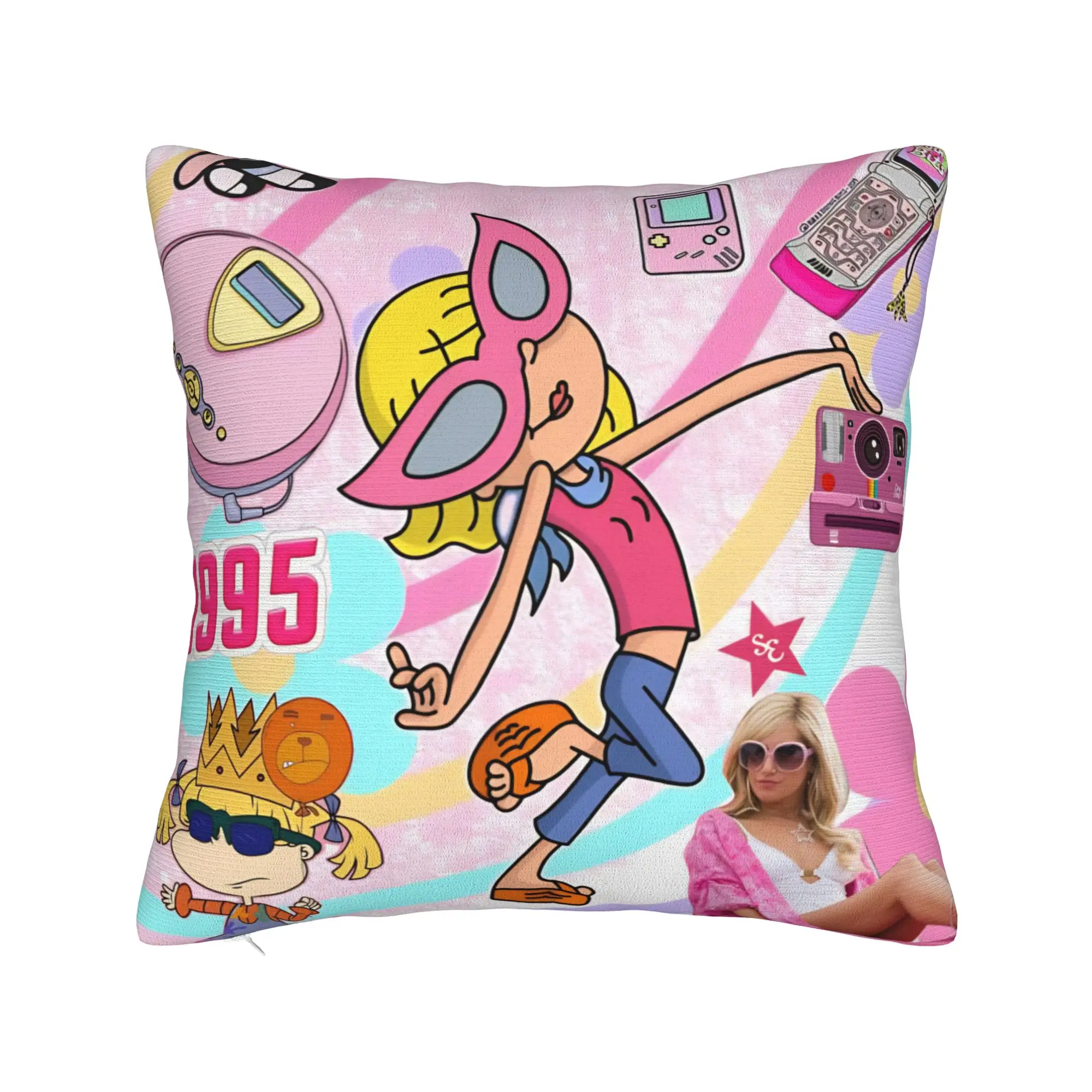 Lizzies Cartoon McGuires Square Pillow Cases  Cushion Cover Novelty Polyester Decorative Pillowcase for Sofa 45x45cm