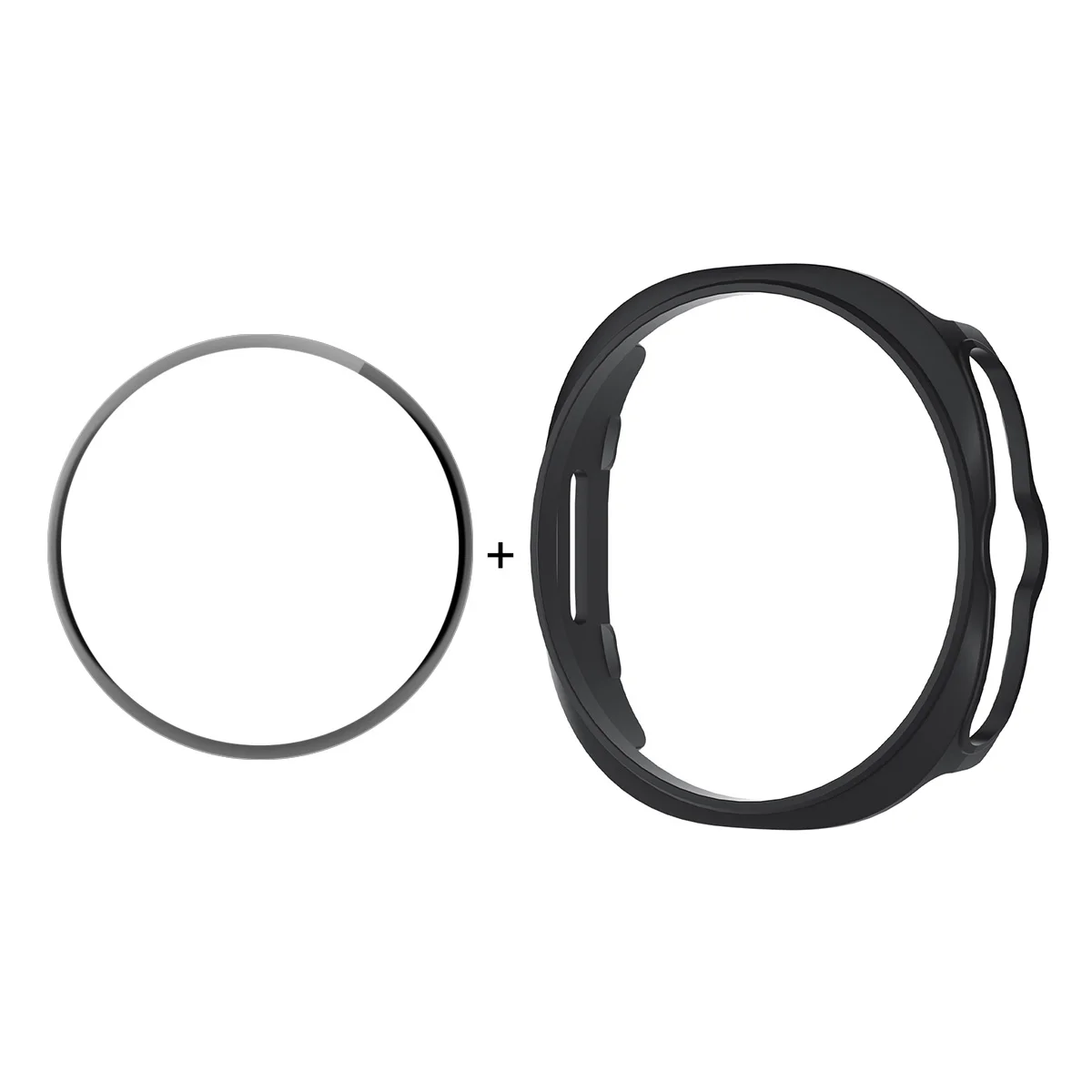 

Для Samsung Galaxy Watch8 Classic 46 мм чехол для ПК с пленкой для экрана PMMA - черный